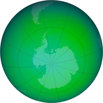 December 1991 monthly mean Antarctic ozone